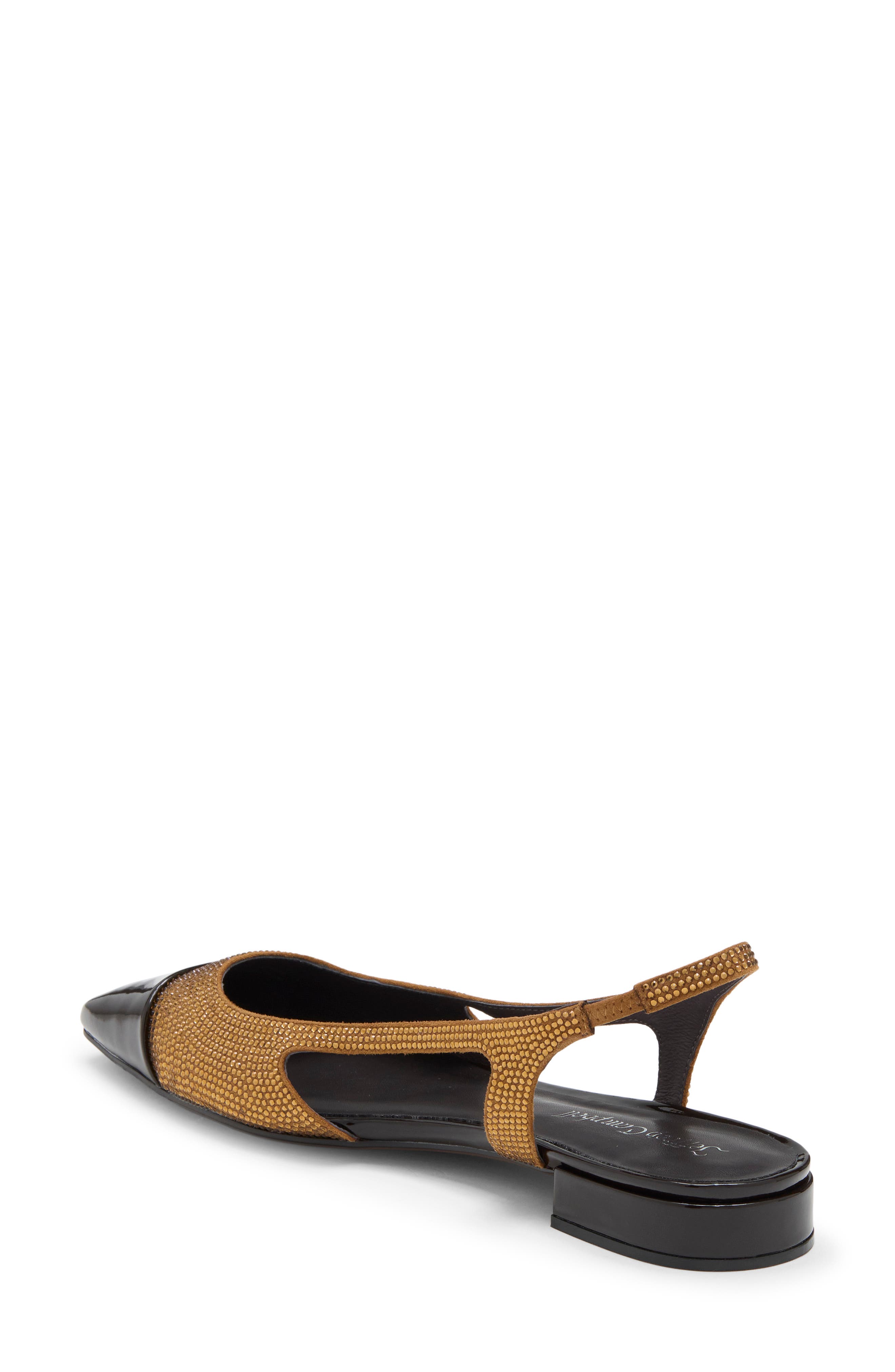 Worth Slingback Flat, Alternate, color, BROWN COMBO