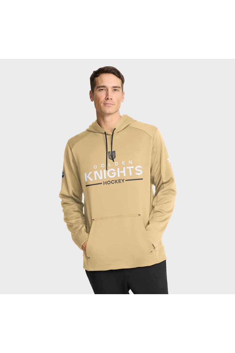 Men's Fanatics Gold Vegas Golden Knights Authentic Pro Rink Hoodie, Main, color, Gold