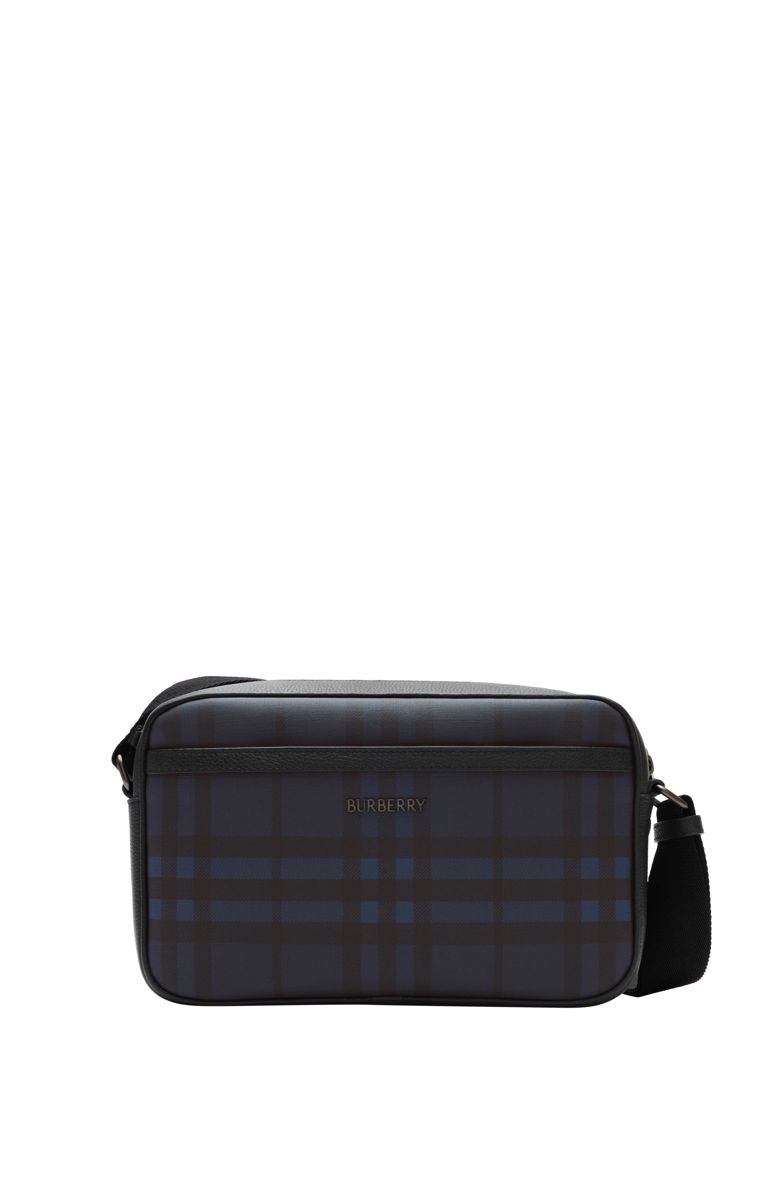 Burberry City Check Crossbody Bag, Main, color, Navy