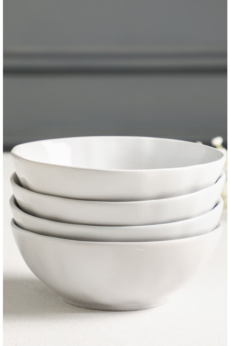 Harper Stoneware 16-Piece Dinnerware Set, Alternate, color, White