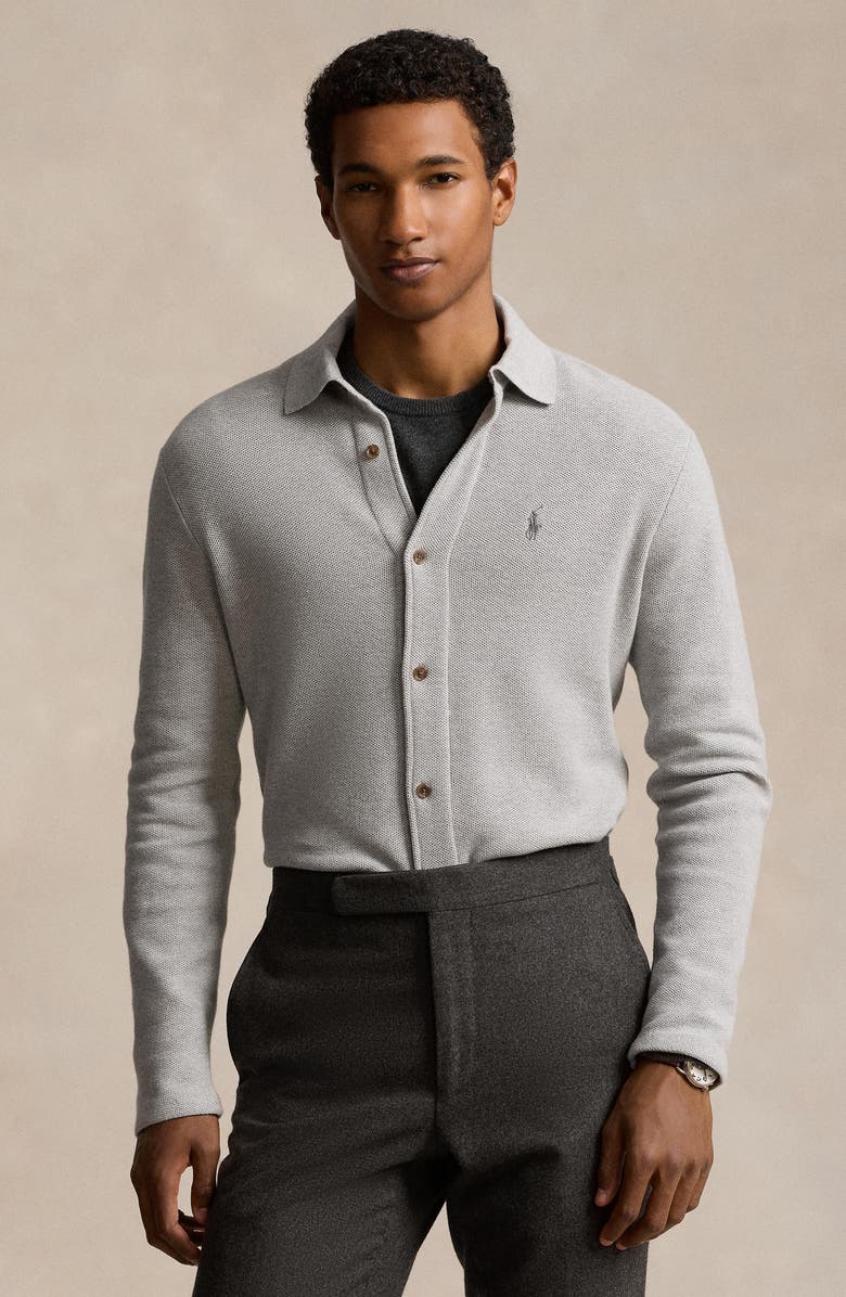 Polo Ralph Lauren Regular Fit Cotton Piqué Button-Up Shirt, Alternate, color,