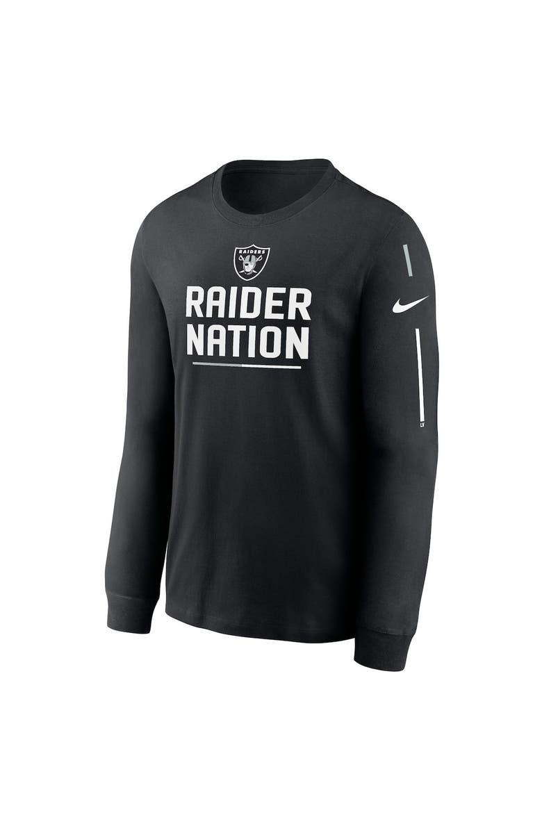 Nike Men's Nike Black Las Vegas Raiders Team Slogan Long Sleeve T-Shirt, Alternate, color,