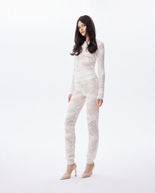 Theo The Label Women's White Artemis Fern Lace Long-sleeve Top - Ivory In Ivory