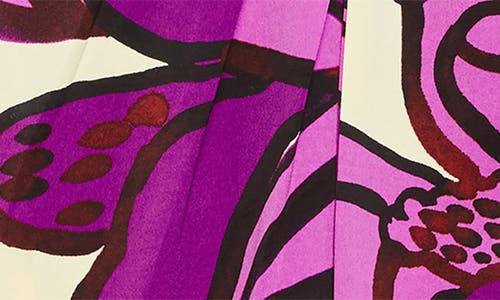 City Chic Amalia Floral Long Sleeve Faux Wrap Dress In Multi