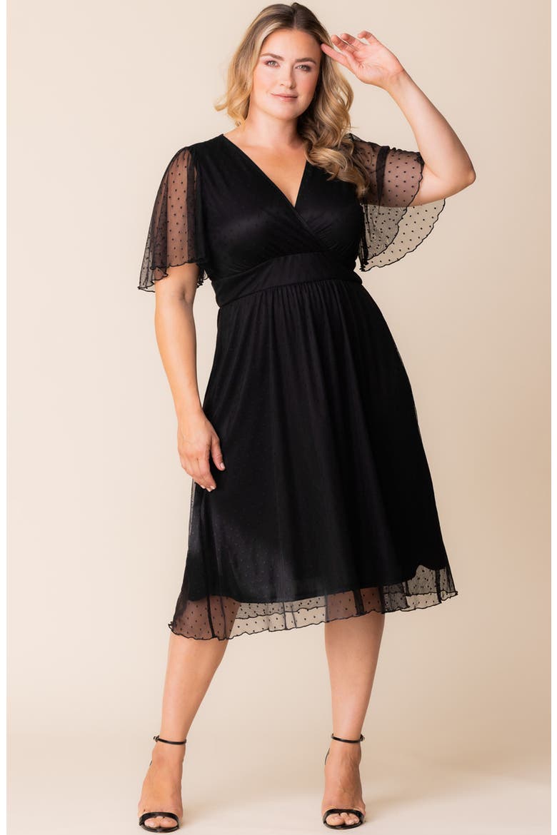 Margot Mesh Cocktail Dress, Alternate, color, ONYX