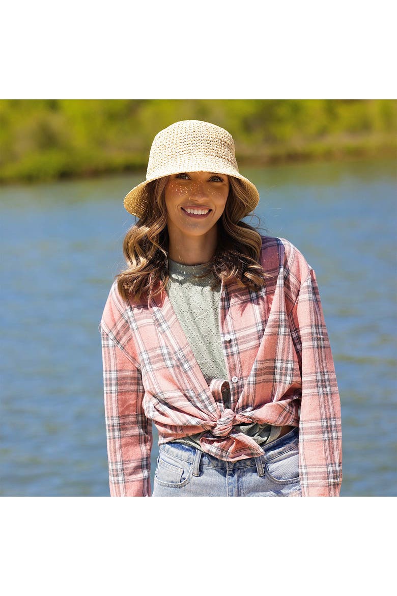 Moriah Women's Paper Straw Bucket Hat, Alternate, color, Natural