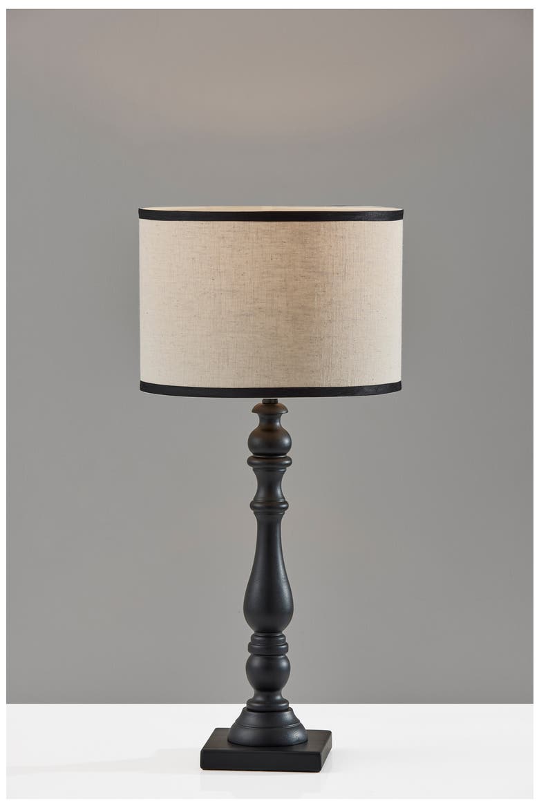 Zeek Table Lamp, Alternate, color, BLACK WOOD