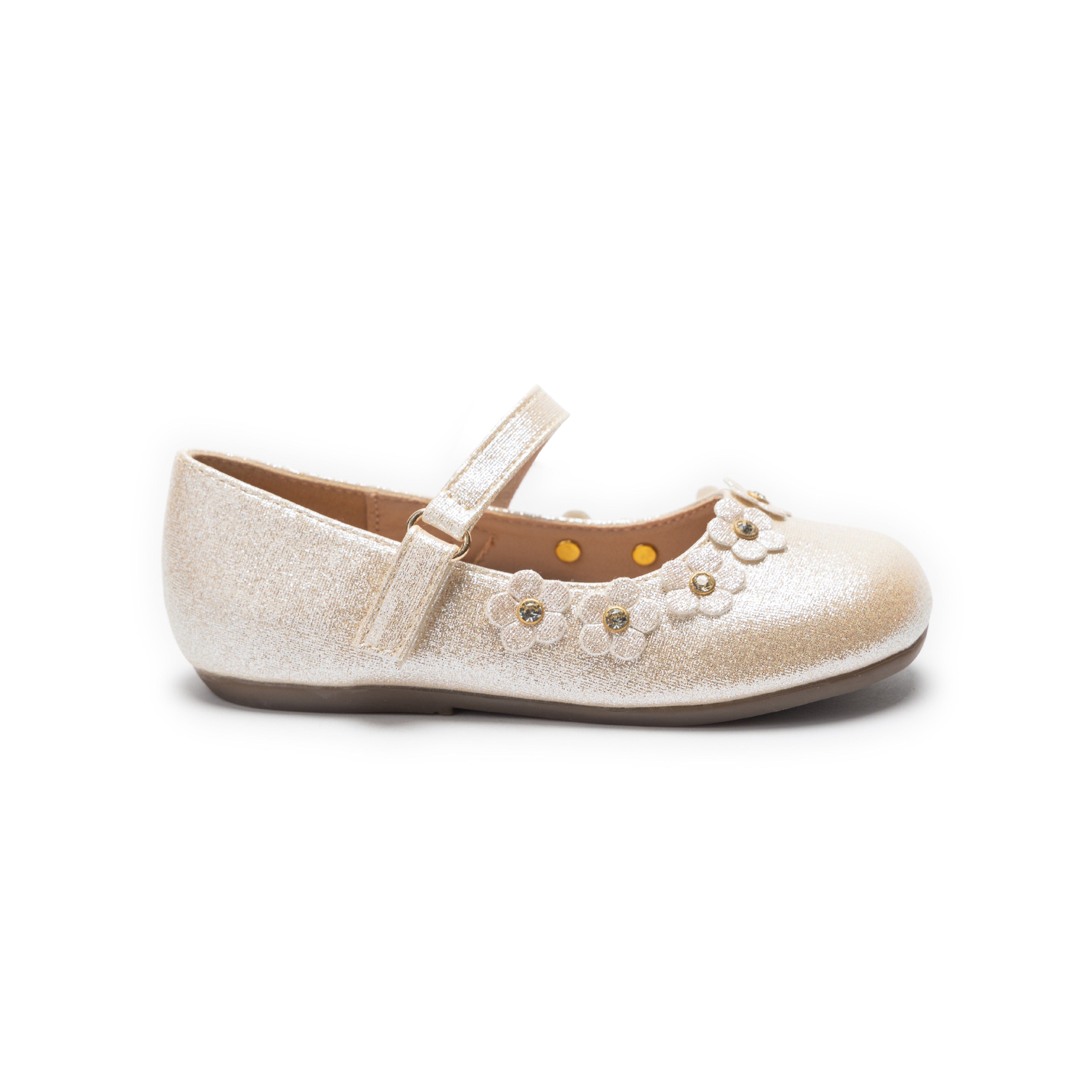 Tulleen Aurelia Flower Shoes, Alternate, color, Gold
