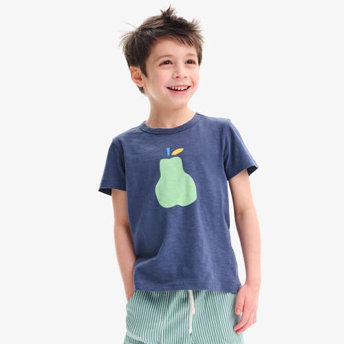 Primary Kids Pear Tee In Sunwashed Navy