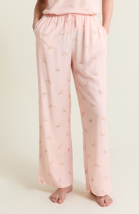 Plumia Floral Swiss Dot Pajama Pants