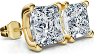 Bliss Diamond Certified 4Ct Princess Cut Martini Studs 14k Gold Lab Grown