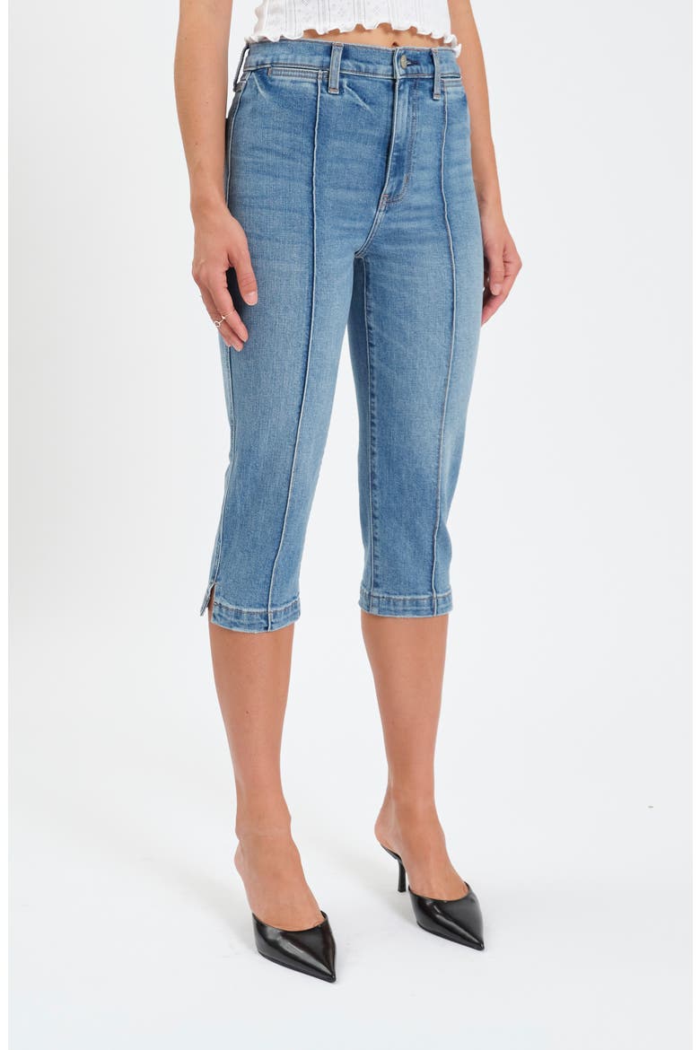Midtown High Waist Capri Jeans, Alternate, color, TEXT ME