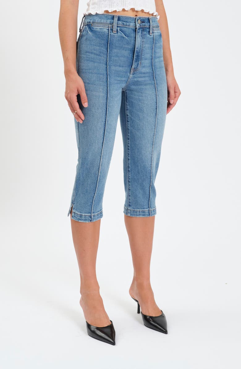 DAZE Midtown High Waist Capri Jeans, Alternate, color, Text Me