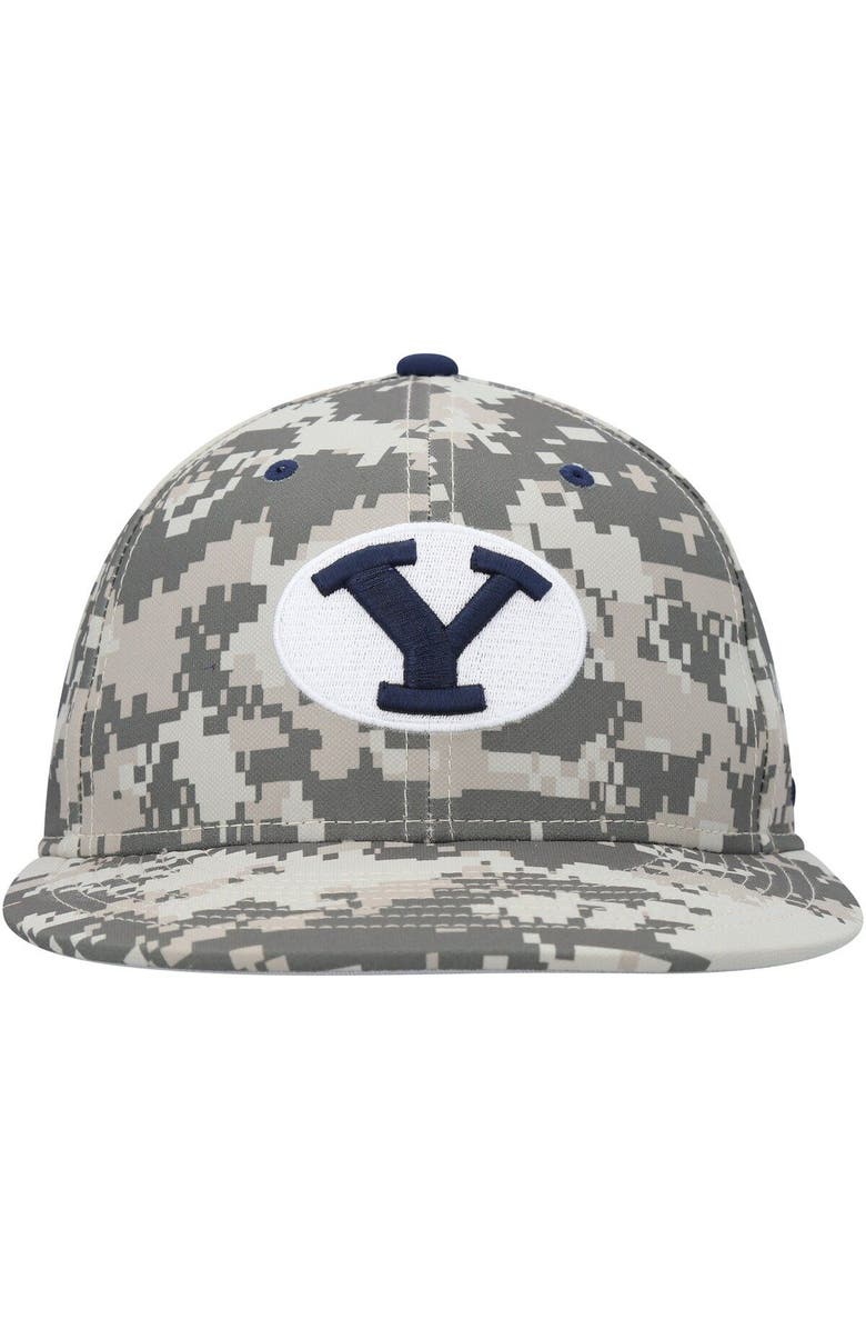 Nike Men's Nike Camo BYU Cougars Aero True Baseball Performance Fitted Hat, Alternate, color, 