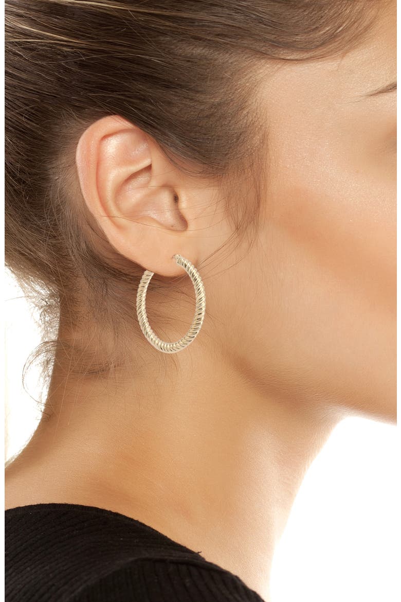 Rope Hoop Earrings, Alternate, color, GOLD