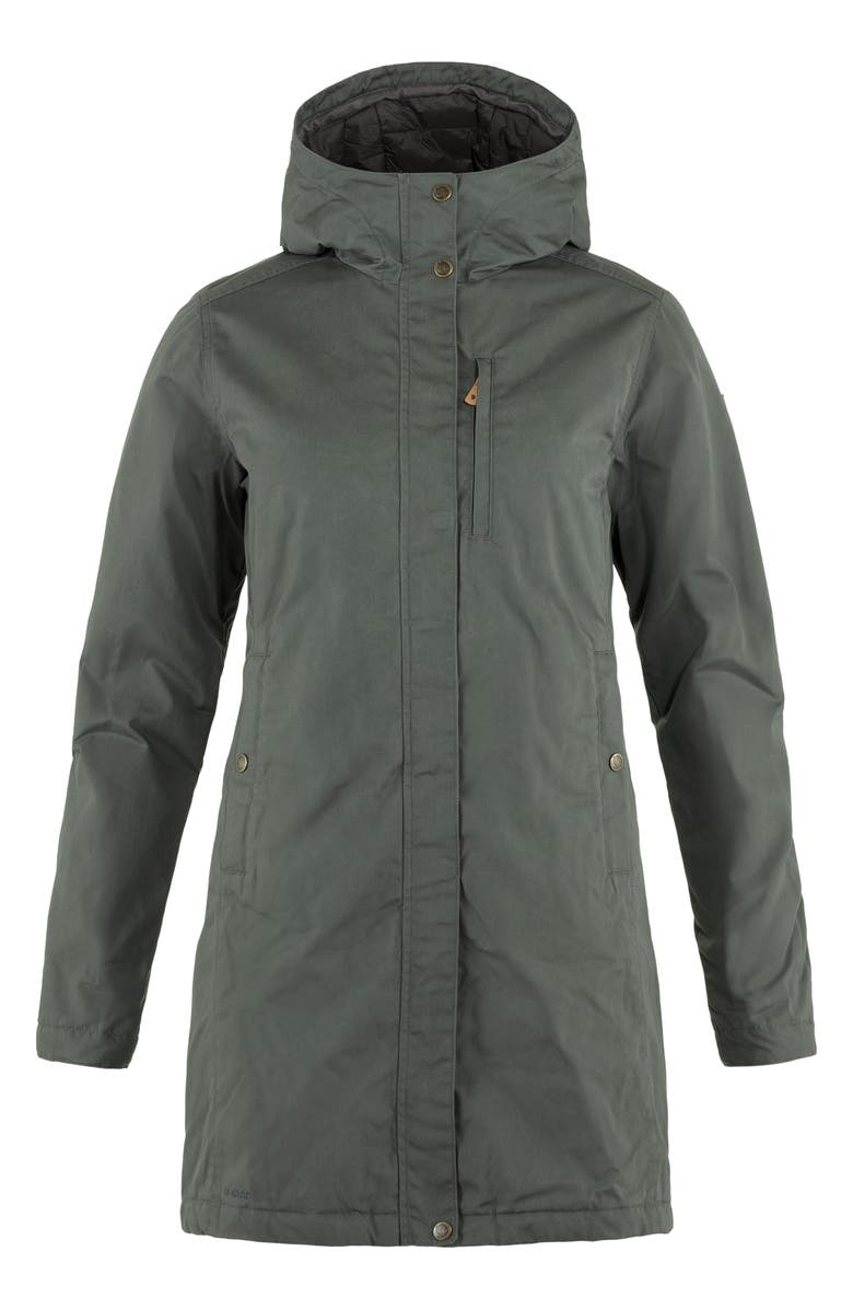 Fjällräven Kiruna Water Resistant Parka, Main, color, Basalt