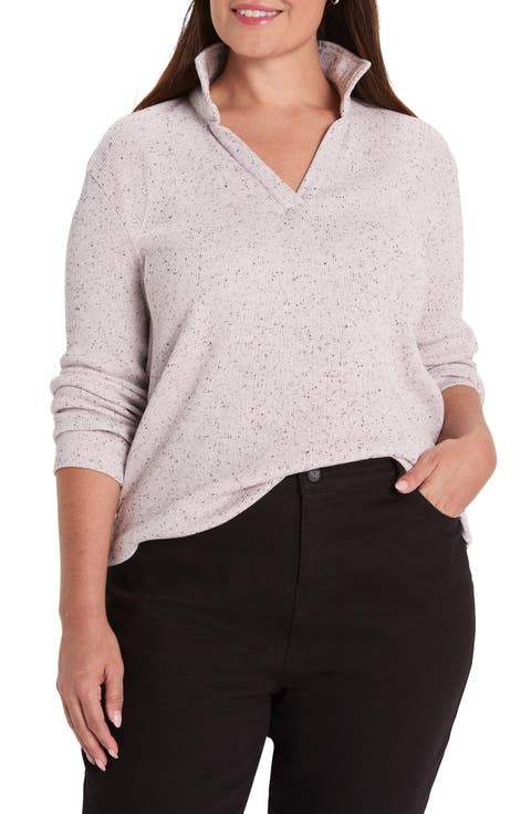 Long Sleeve Rib Polo (Plus)