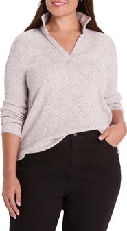 NZT by NIC+ZOE Long Sleeve Rib Polo