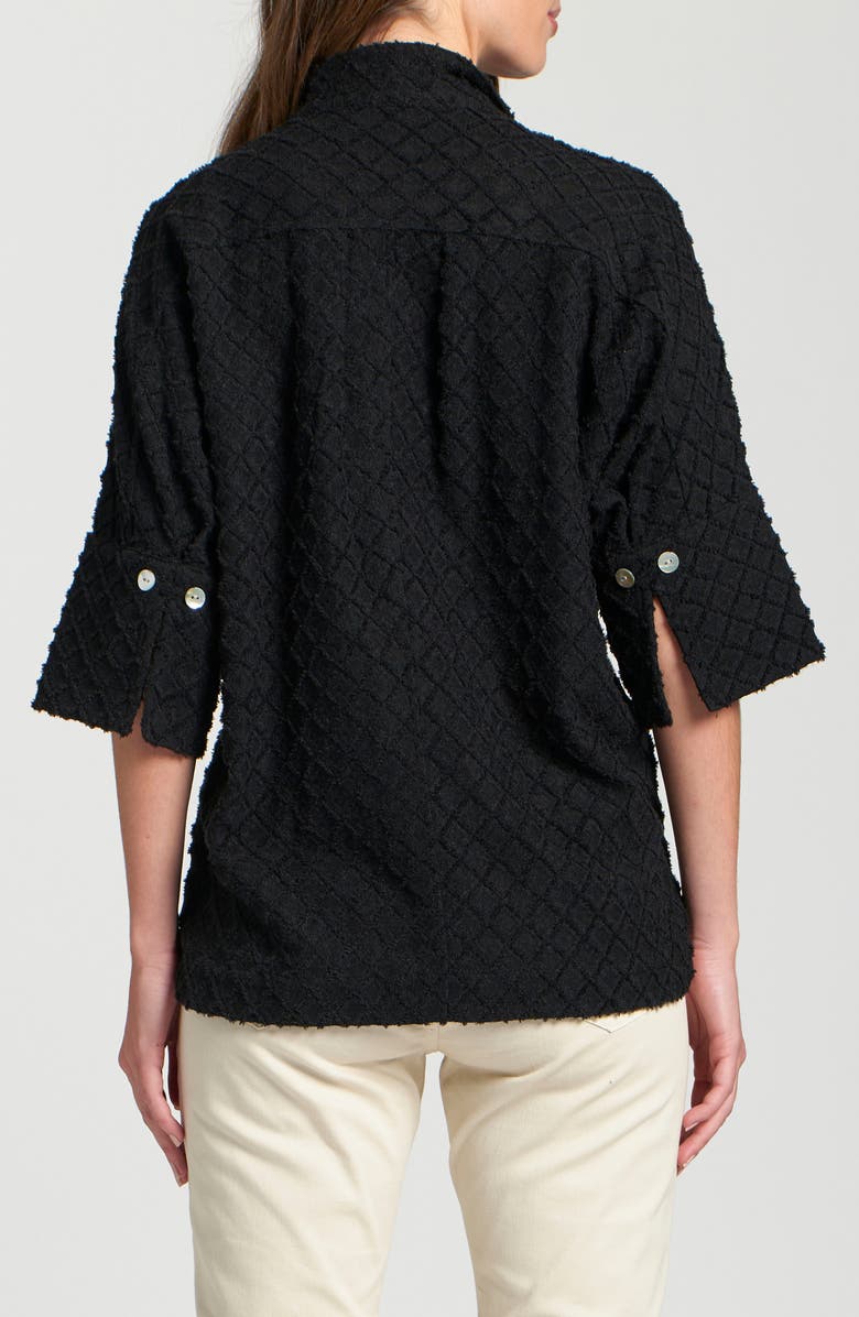 APNY Texture High/Low Knit Top, Alternate, color, Black