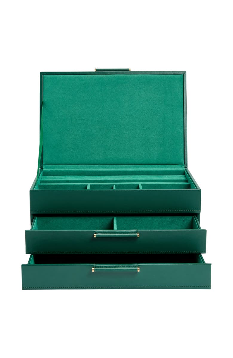 WOLF Sophia Jewelry Box with Drawers, Alternate, color, Forest Green