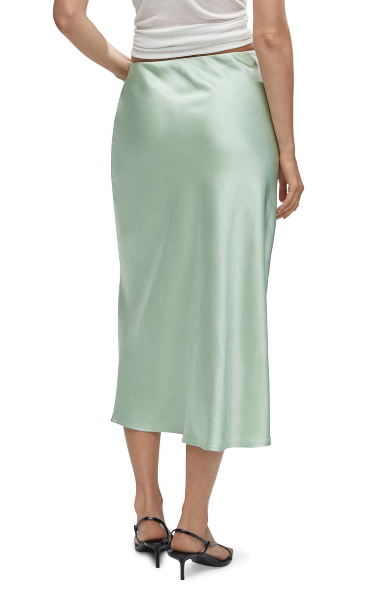 MANGO Satin Midi Skirt, Alternate, color,