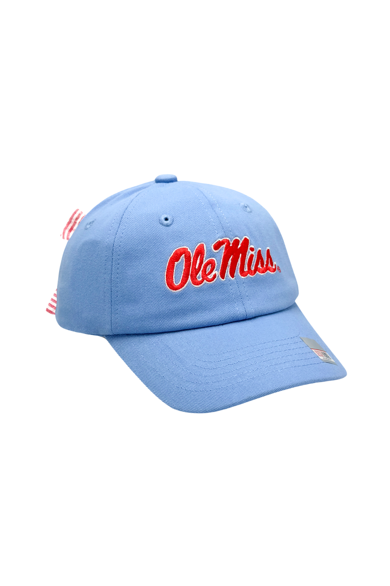 Ole Miss Rebels Bow Baseball Hat, Main, color, Blue