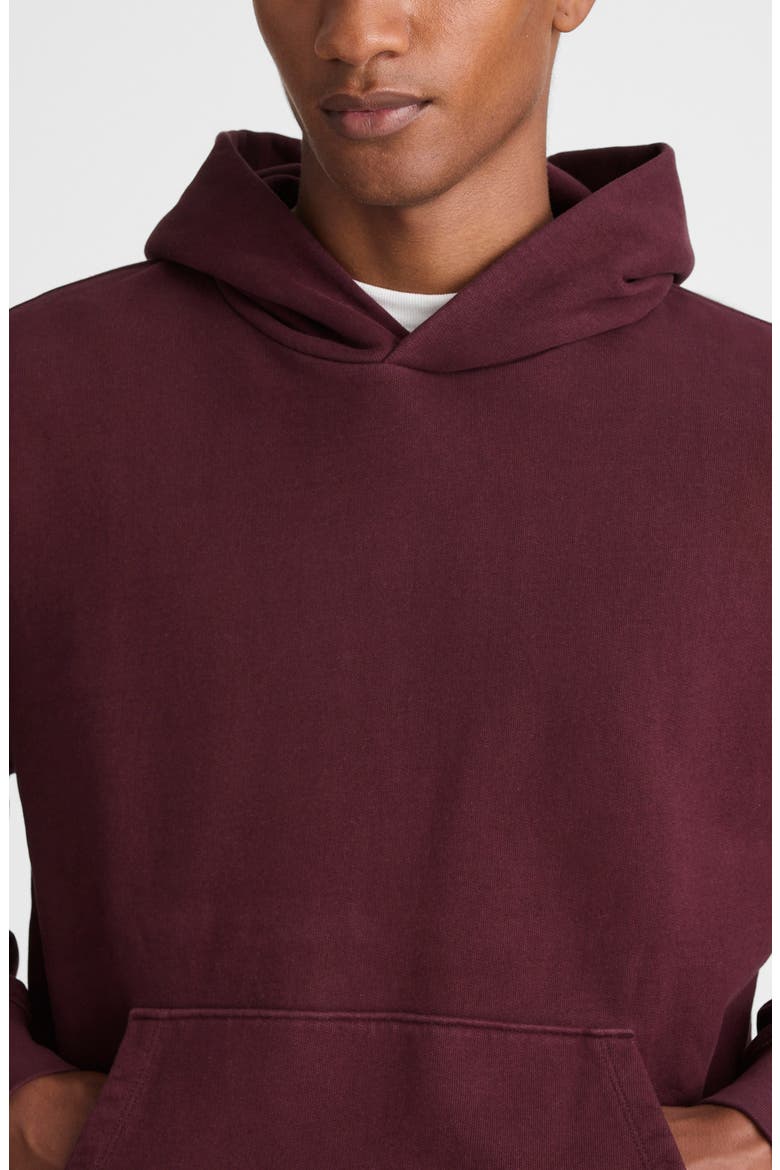 Woodland Brushed Terry Hoodie, Alternate, color, DARK CRANBERRY