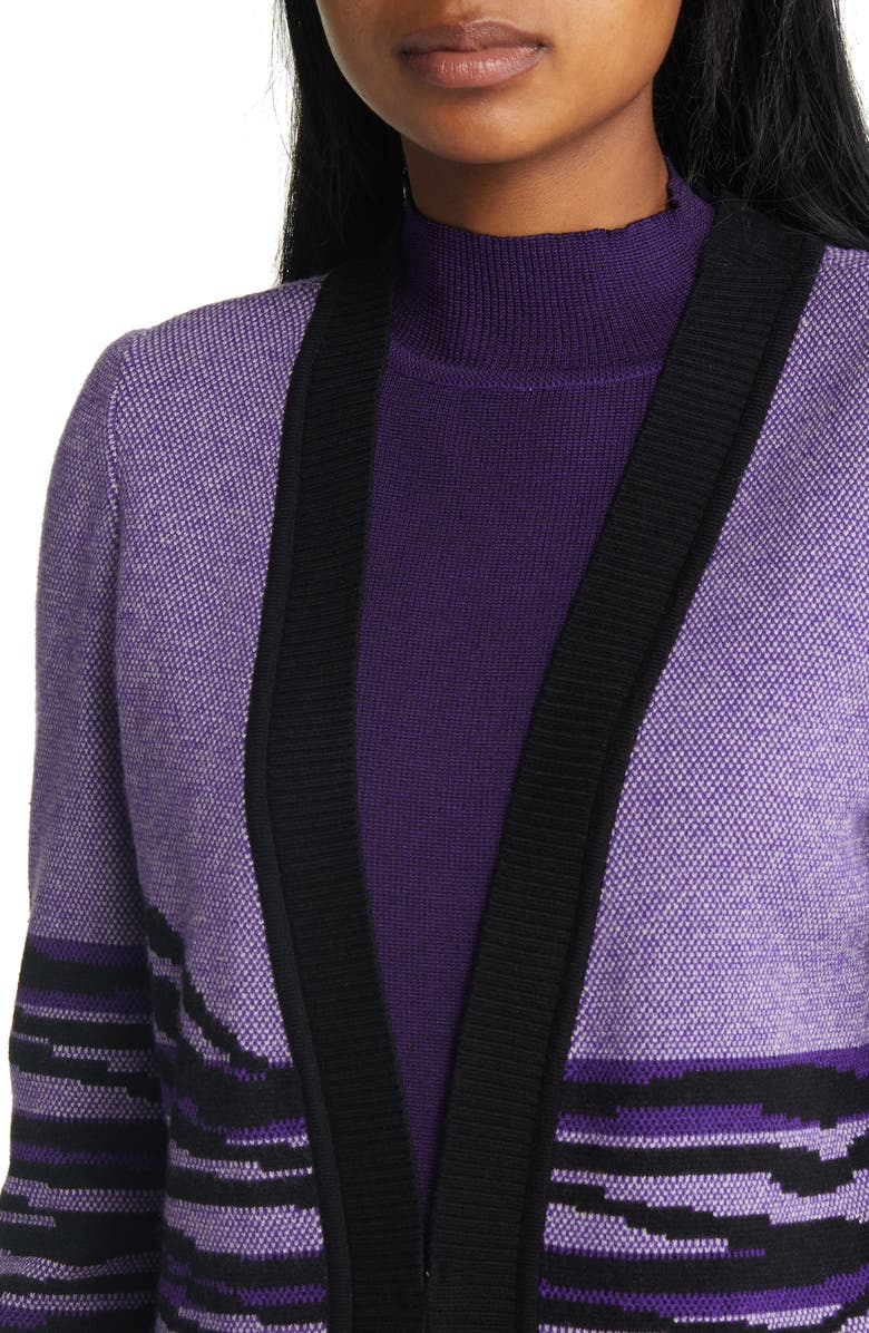 Ming Wang Landscape Stripe Cardigan, Alternate, color, 