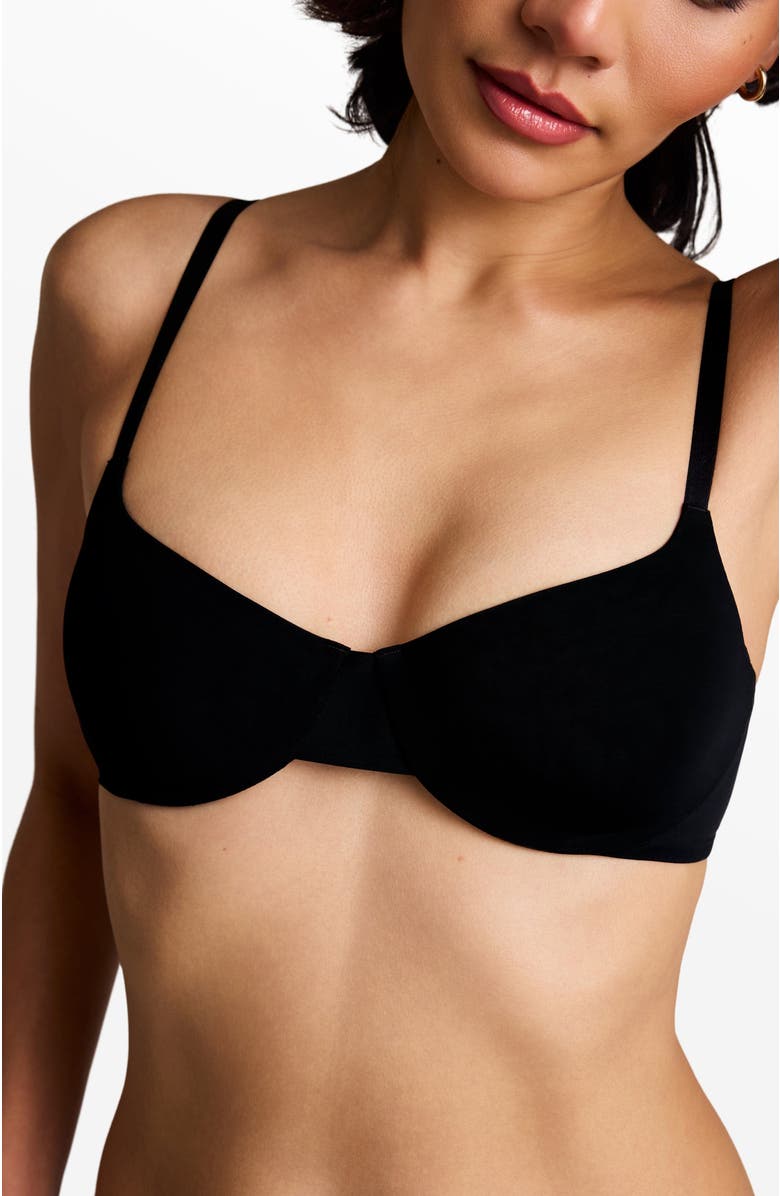 Pepper Cameo Balconette Lift Up Bra, Main, color, Black