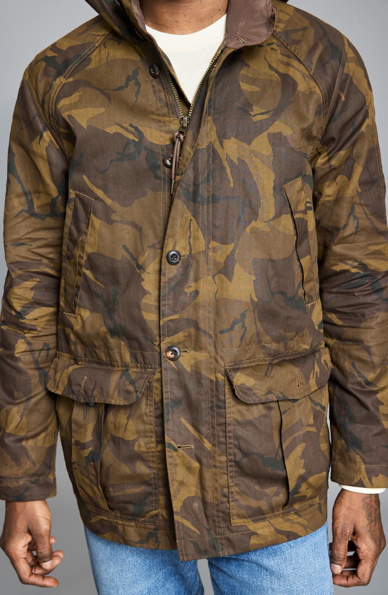 Billy Reid Waxed Lodge Jacket, Alternate, color, Brown