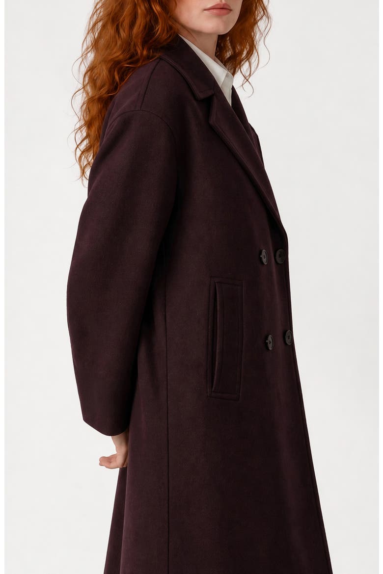 Ariane Double Breasted Coat, Alternate, color, FIG