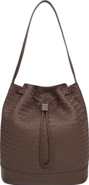 Vince Sarai Woven Leather Bucket Bag