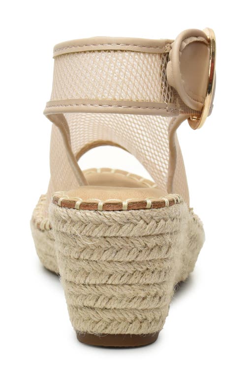 Catherine Catherine Malandrino Keith Platform Wedge Mesh Sandal In Natural