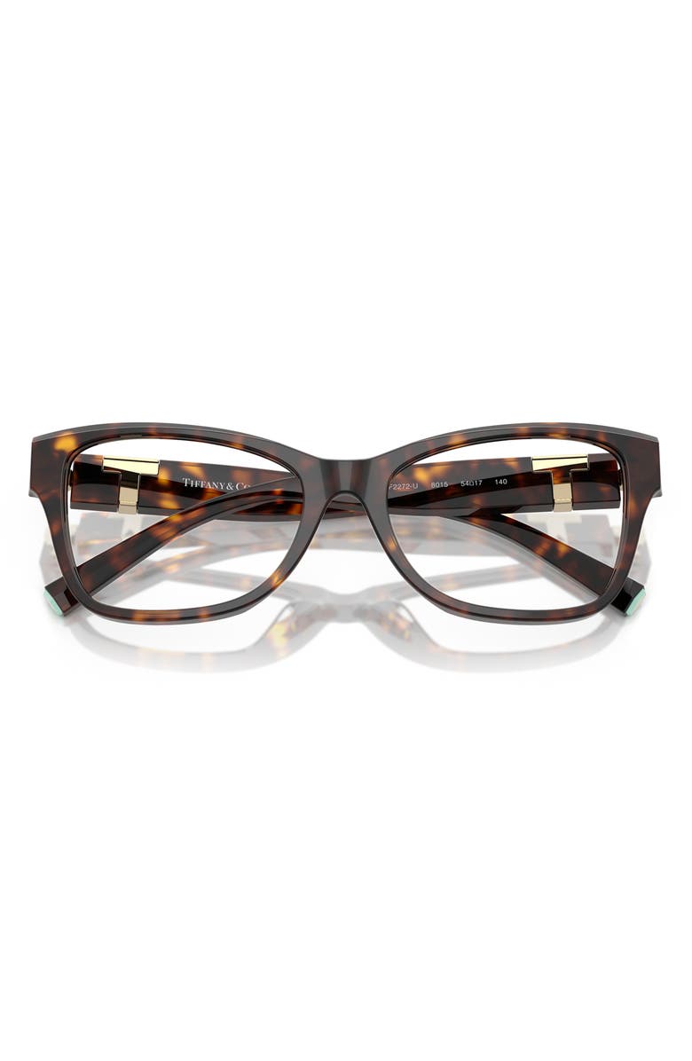 Tiffany & Co. 54mm Butterfly Optical Glasses, Alternate, color, Havana / Demo Lens