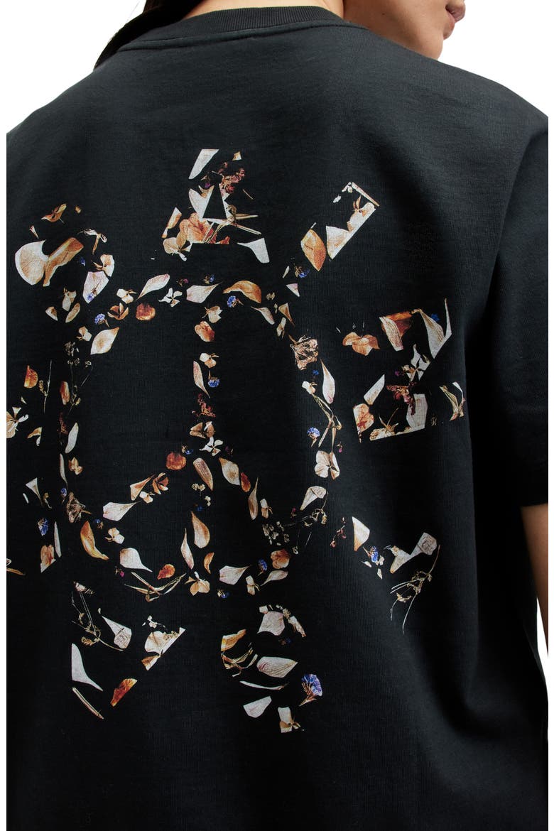 Pierra Oversize Cotton Graphic T-Shirt, Alternate, color, BLACK