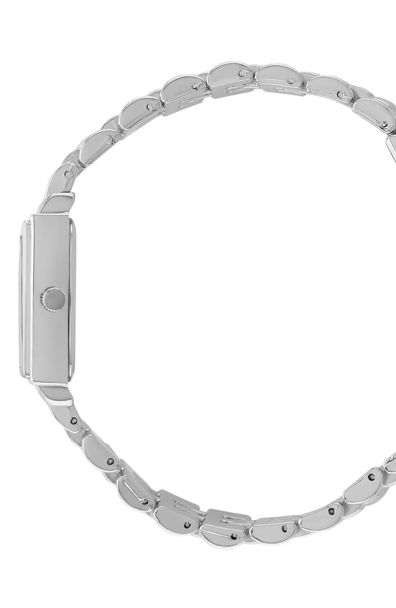 BCBG Tank Quartz Bracelet Watch, 21mm, Alternate, color, Silver