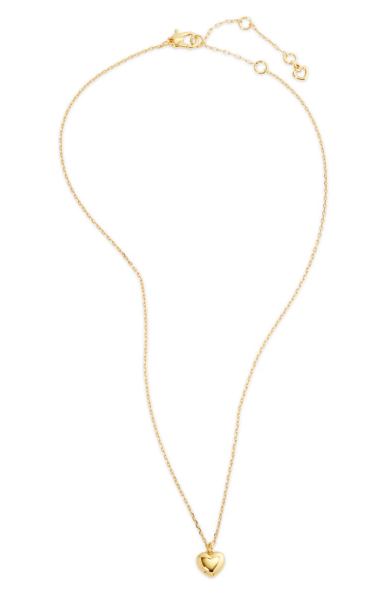 Kate Spade New York delicate mini heart pendant necklace, Main, color,