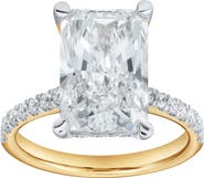 LuvMyJewelry Maia 14K Gold Radiant Cut Lab Grown Diamond Hidden Halo Engagement Ring - 5.4 Ct