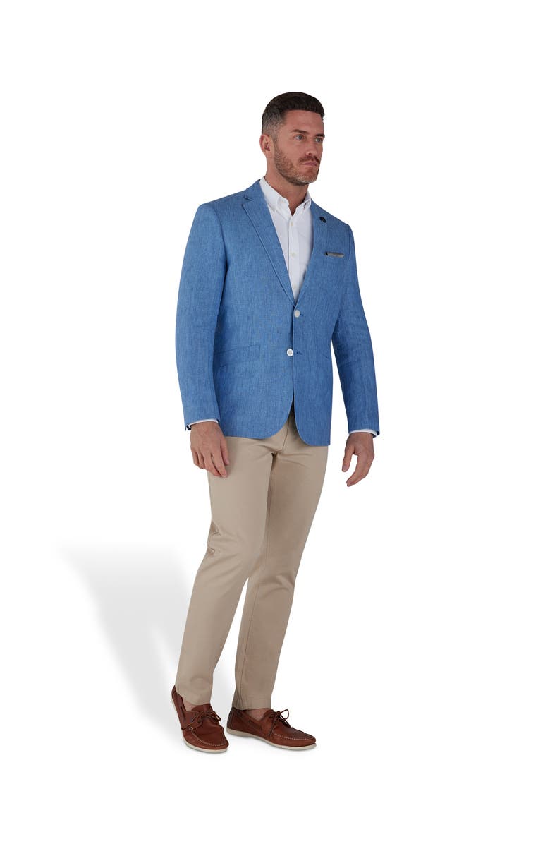 Raging Bull Linen Blazer, Alternate, color, Mid Blue