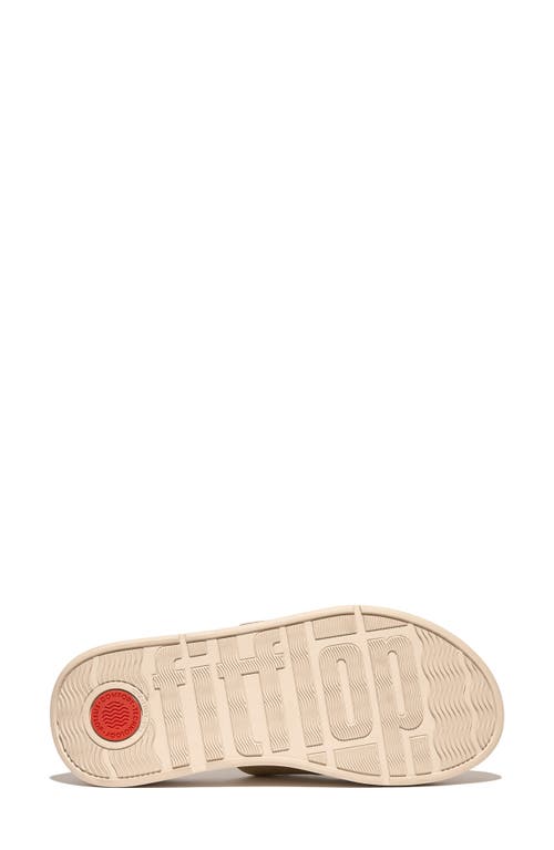 Fitflop F-mode Shimmer Buckle Sandal In Platino