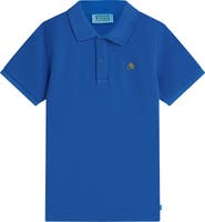 Scotch & Soda Kids' Regular Fit Pique Polo