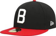 New Era Men's New Era Black Birmingham Barons Alternate Logo 2 Authentic Collection 59FIFTY Fitted Hat