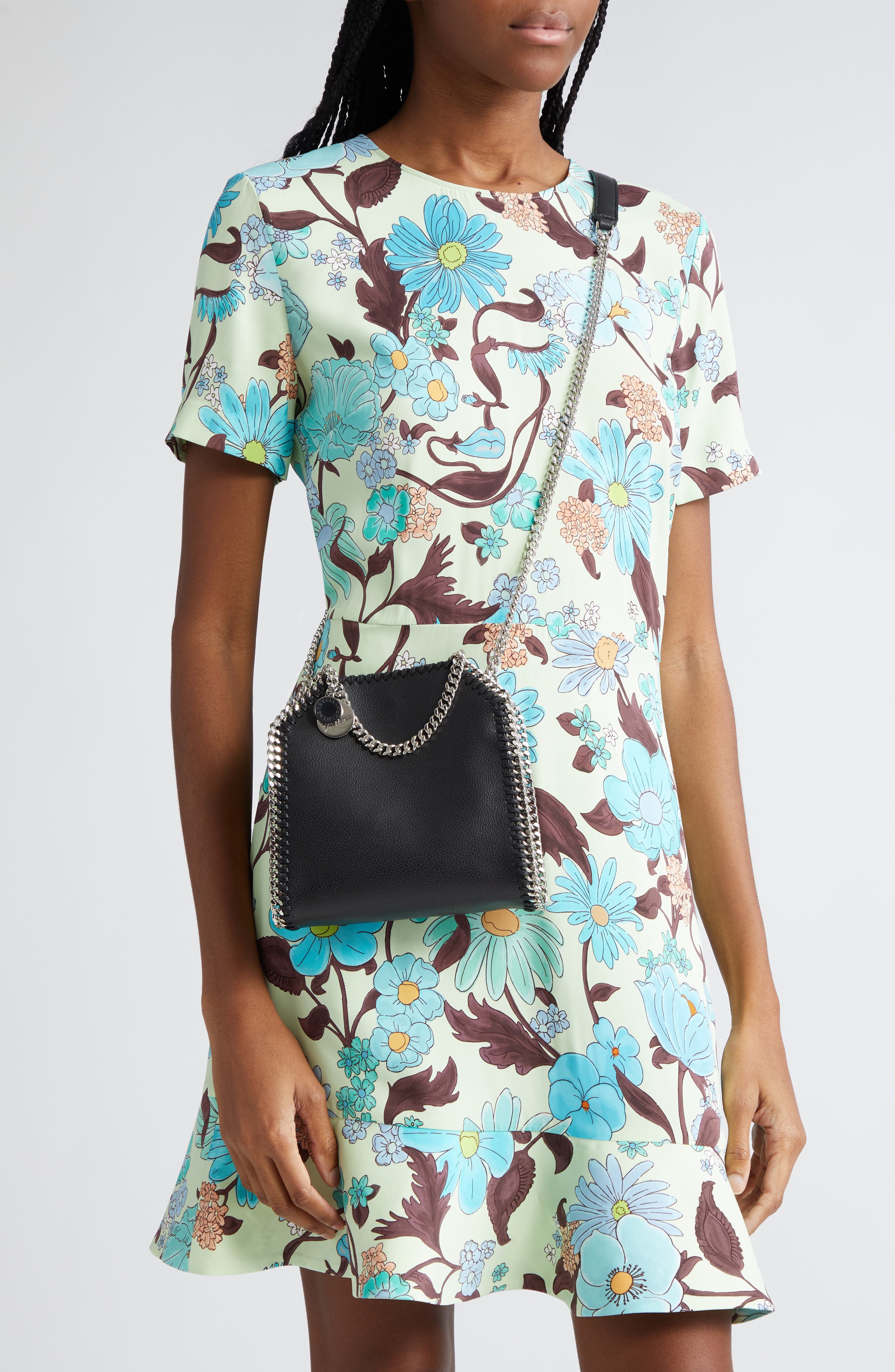 Stella McCartney Tiny Falabella Faux Leather Tote, Alternate, color, 