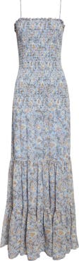 Veronica Beard Clem Floral Cotton & Silk Tiered Maxi Dress