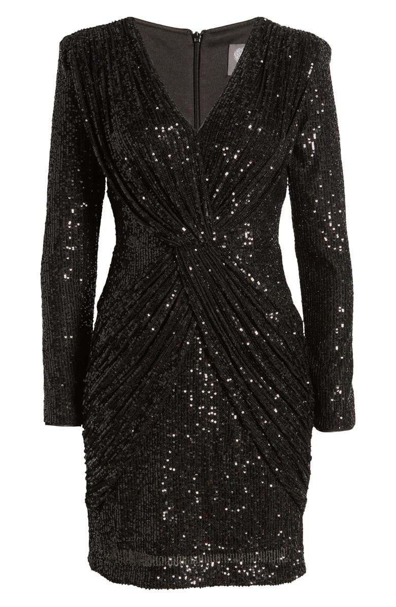 Vince Camuto Sequin Long Sleeve Cocktail Dress | Nordstromrack