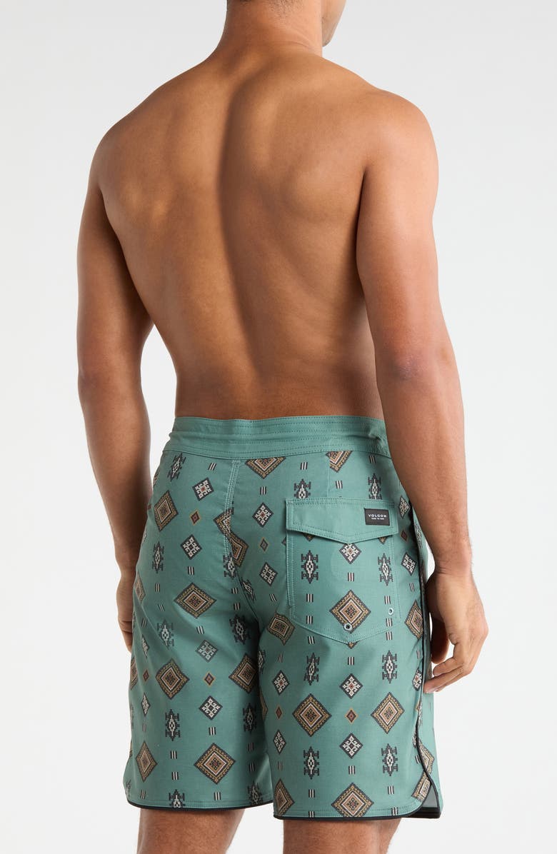 Volcom Desert Dobby Stoney Board Shorts, Alternate, color, Light Olive