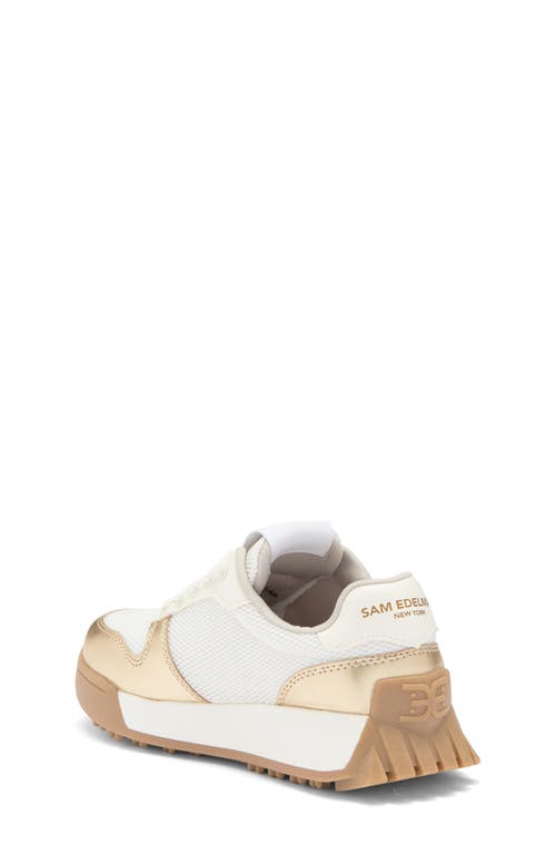 Shop Sam Edelman Kids' Lenny Erika Sneaker In Gold