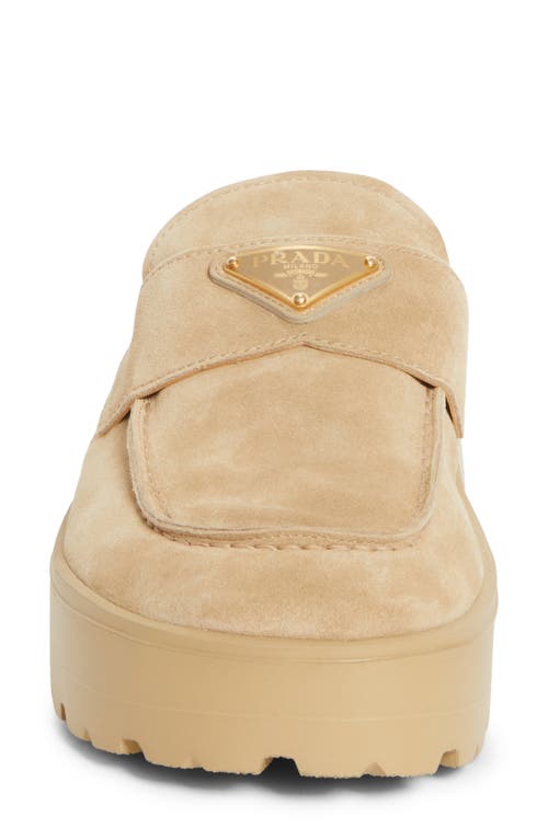 Prada Flatform Clog In Nude