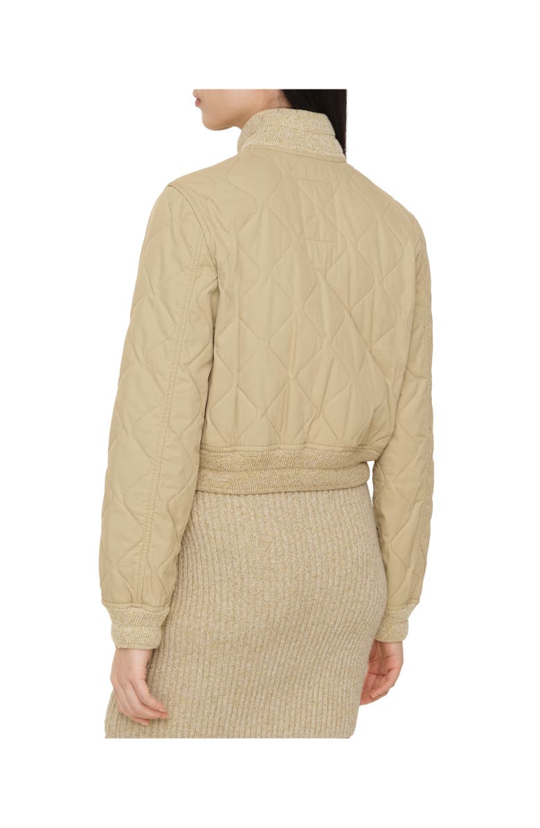 Burberry Quilted Gabardine Bomber Jacket, Alternate, color, Dune Beige