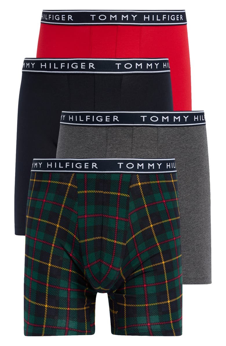 Tommy Hilfiger Pack of Four Boxer Briefs, Main, color, Ivy